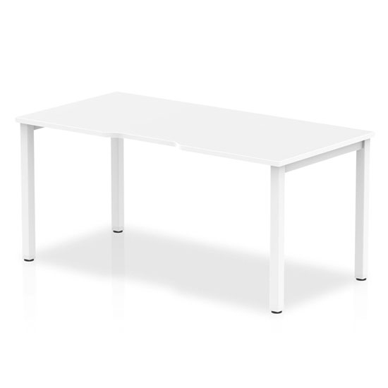 Read more about Single small laptop desk in white with white frame