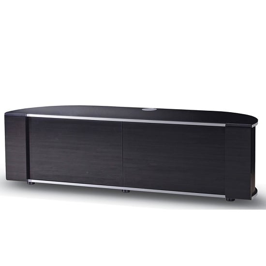 Product photograph of Sanja Large Corner High Gloss Tv Stand With Doors In Black from Furniture in Fashion
