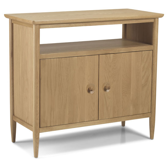 Product photograph of Skier Wooden Open Sideboard In Light Solid Oak from Furniture in Fashion
