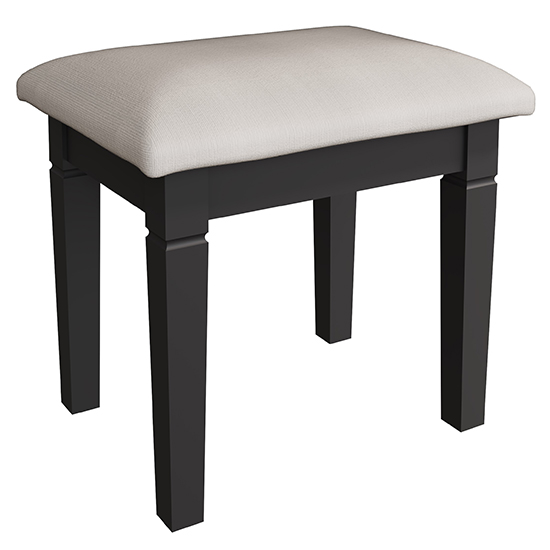 Read more about Skokie wooden dressing stool in midnight grey