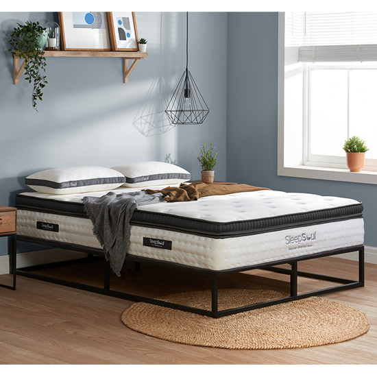 Product photograph of Sleepsoul Serenity Memory Foam King Size Mattress In White from Furniture in Fashion