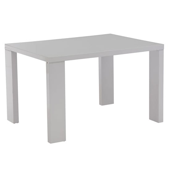Product photograph of Sako Small Glass Top Dining Table In White High Gloss from Furniture in Fashion