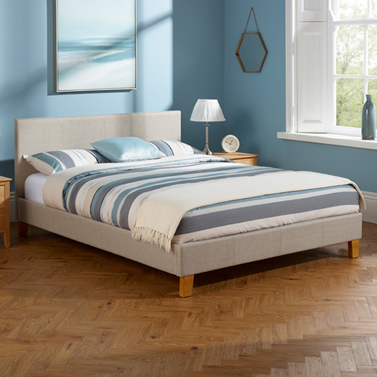 Read more about Sophia linen fabric upholstered small double bed