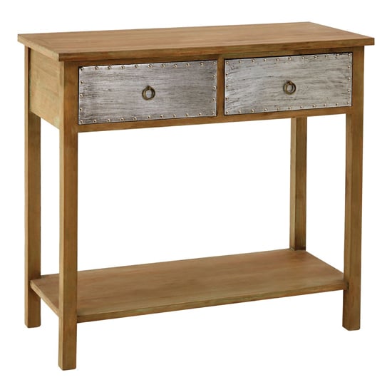 Read more about Sophia wooden console table with 2 drawers in natural