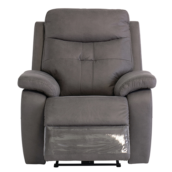 Product photograph of Sotra Fabric Electric Recliner Armchair With Usb In Grey from Furniture in Fashion