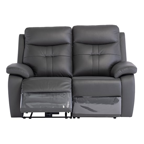 Read more about Sotra faux leather electric recliner 2 seater sofa in charcoal