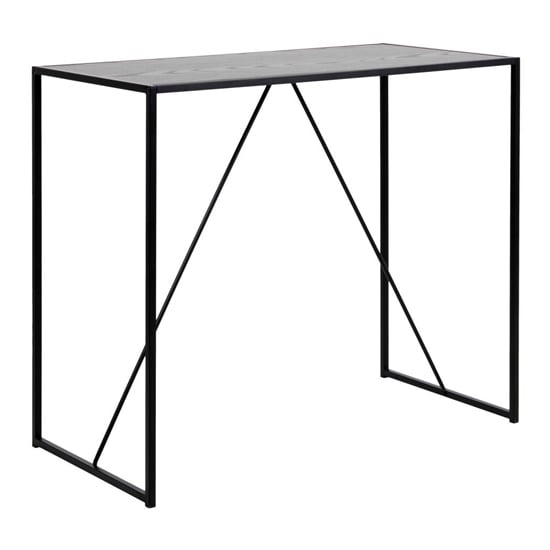 Read more about Sparks rectangular wooden bar table in ash black