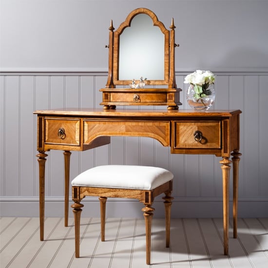 Spire Wooden Dressing Table In Walnut | Furniture in Fashion