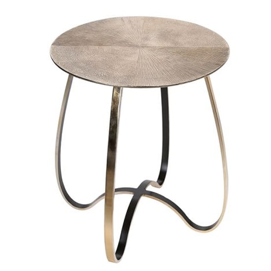 Read more about Split aluminium large side table in champagne