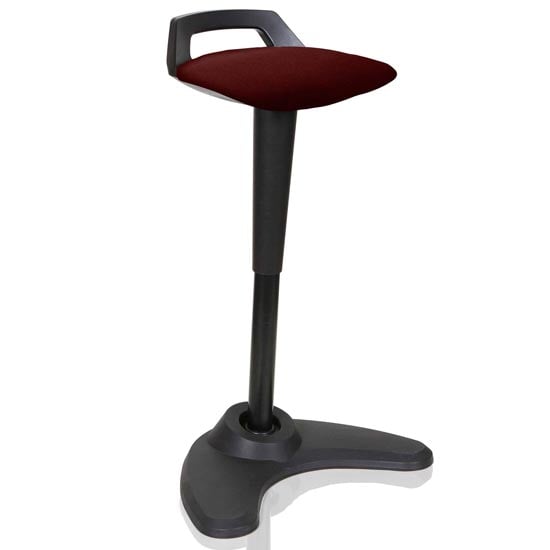 Product photograph of Spry Fabric Office Stool In Black Frame And Ginseng Chilli Seat from Furniture in Fashion