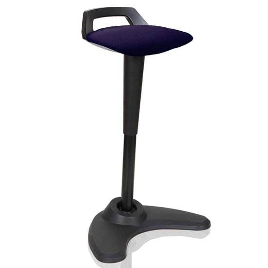 Product photograph of Spry Fabric Office Stool In Black Frame And Tansy Purple Seat from Furniture in Fashion