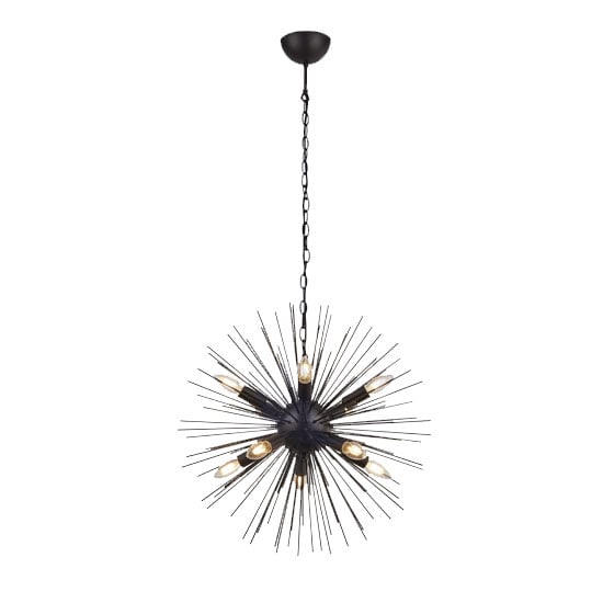Read more about Sputnik wall hung 10 pendant light in matt black