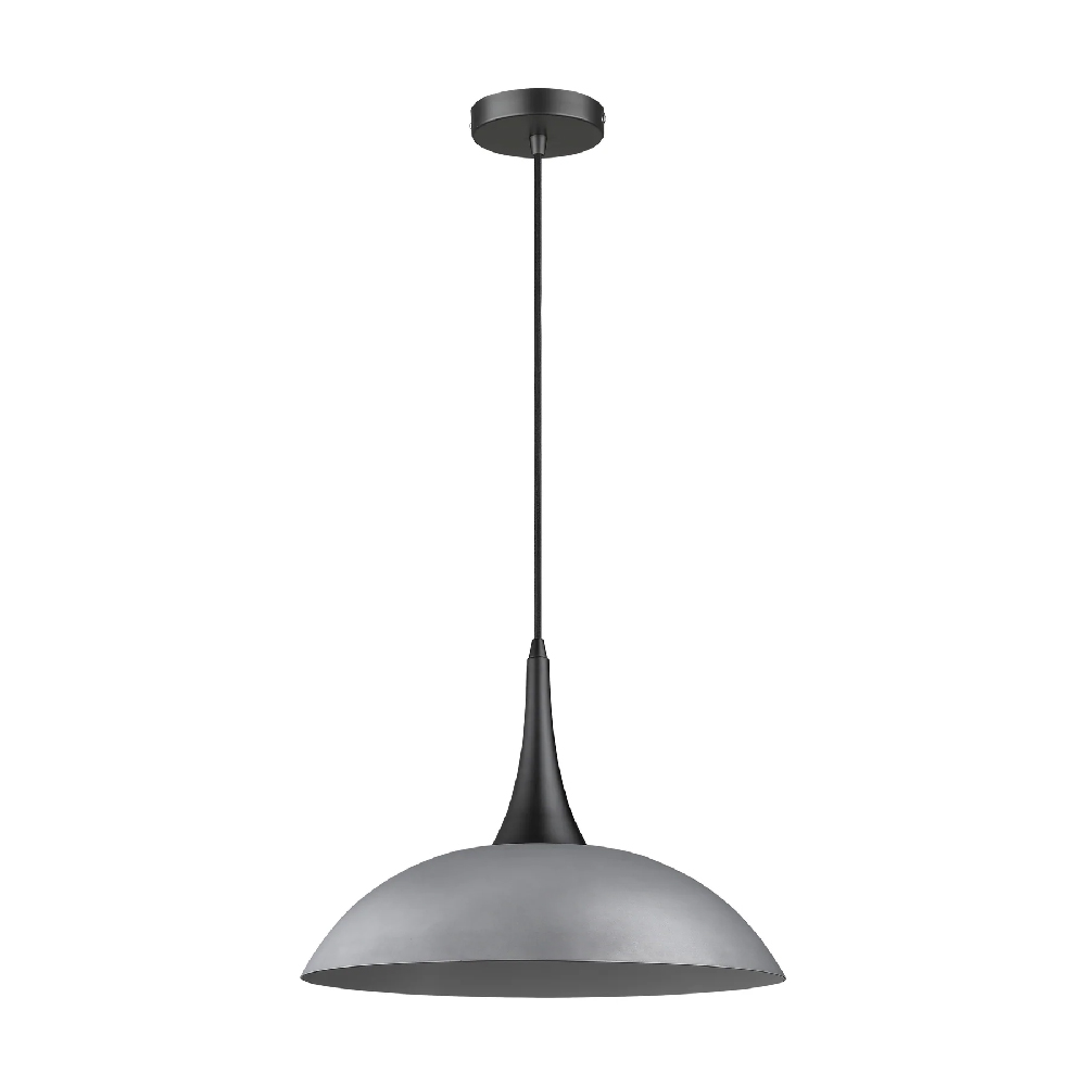 Product photograph of Stamford Cement Shade Pendant Light In Matt Black from Furniture in Fashion