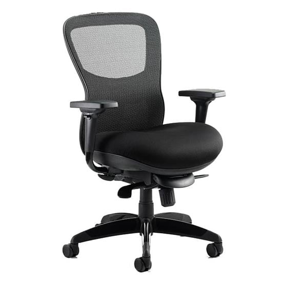 Read more about Stealth shadow ergo fabric office chair in black airmesh seat
