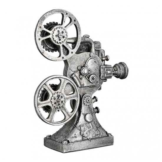 Read more about Steampunk camera poly sculpture in antique silver