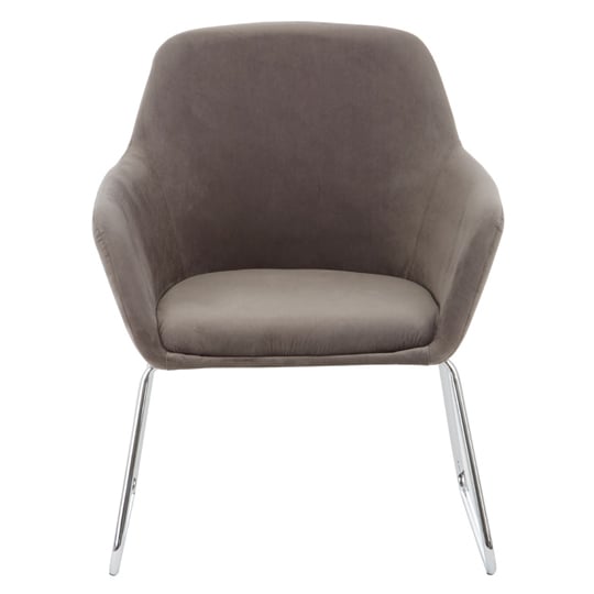 Product photograph of Porrima Fabric Chair In Grey With Stainless Steel Legs from Furniture in Fashion