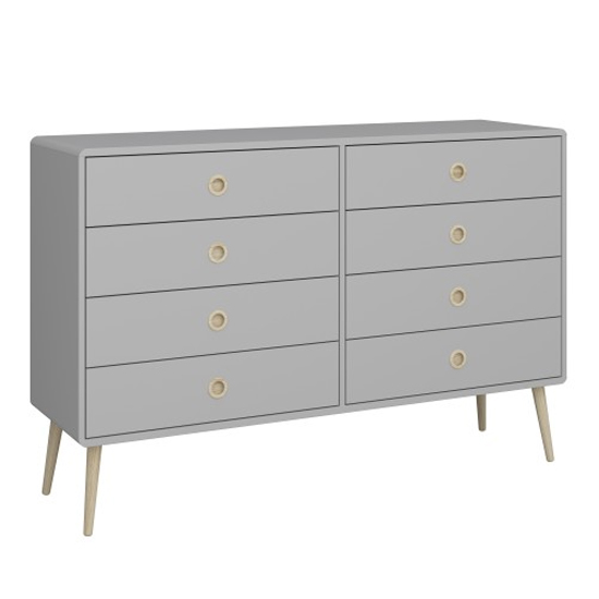 Product photograph of Strafford Wooden Chest Of 8 Drawers In Grey from Furniture in Fashion