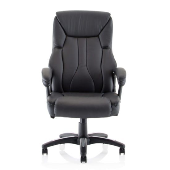 stratford black faux leather executive office chair