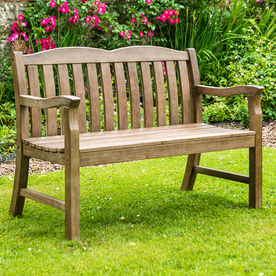 Photo of Strox outdoor cuckfield 4ft wooden seating bench in chestnut