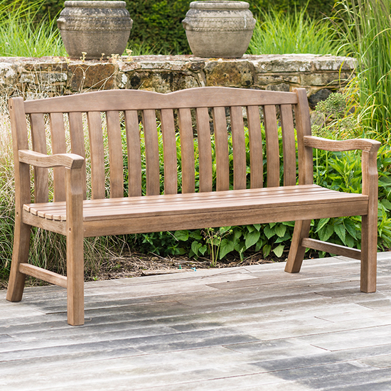 Photo of Strox outdoor cuckfield 5ft wooden seating bench in chestnut