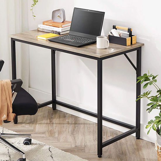 Cohen Curve Computer Desk Small In Black Glass Top And Walnut 