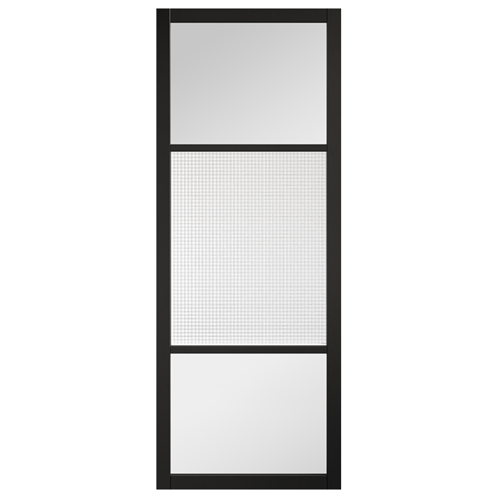 sutton 1981mm x 686mm reeded glass in black