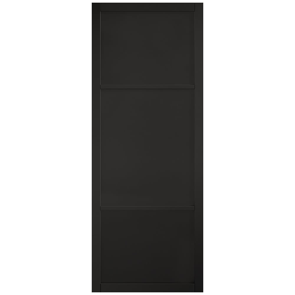 sutton 1981mm x 762mm 3 panel internal door in black