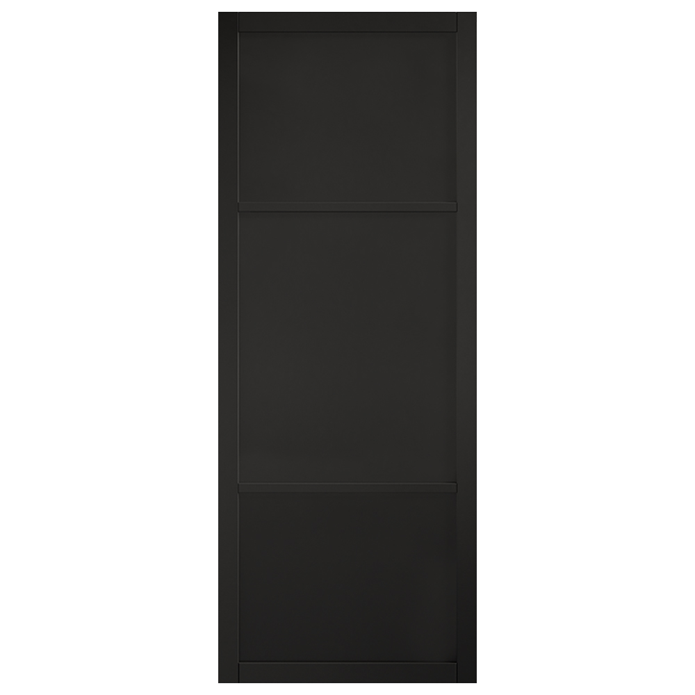 sutton 1981mm x 838mm 3 panel internal door in black