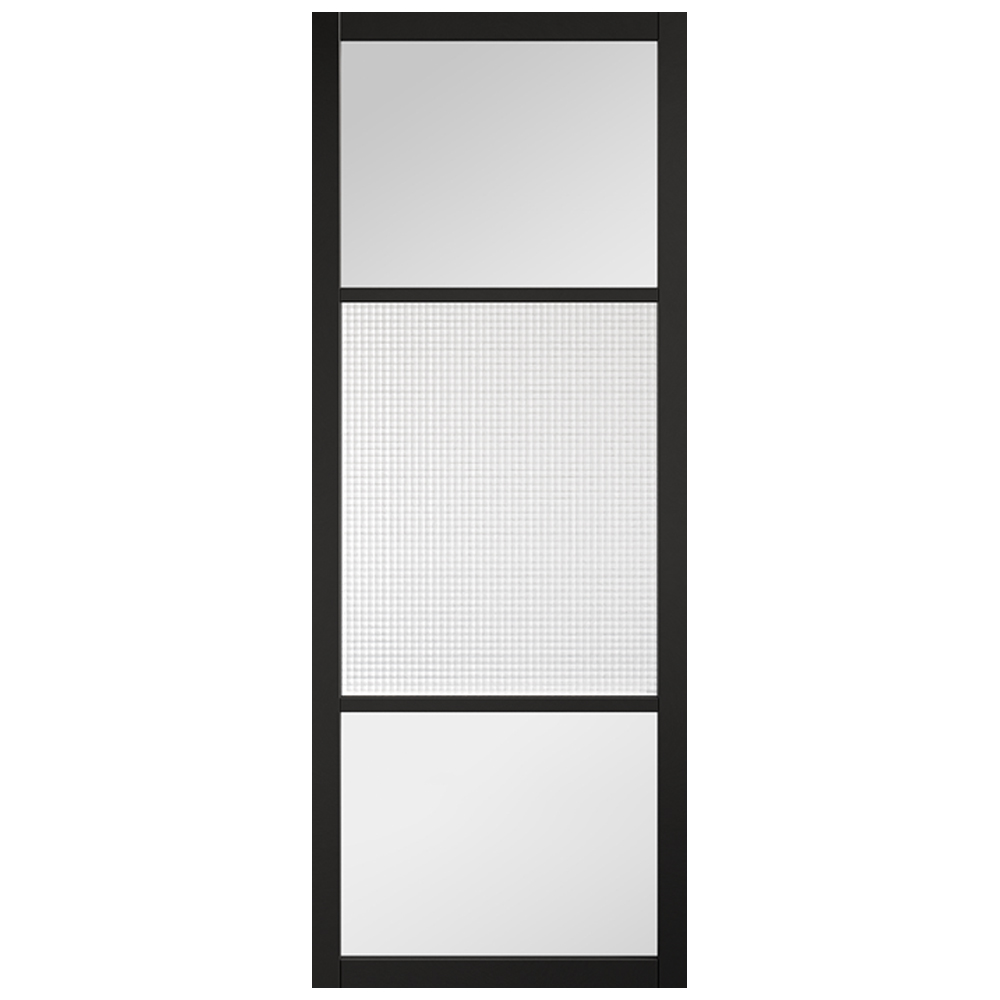 sutton 1981mm x 838mm reeded glass in black