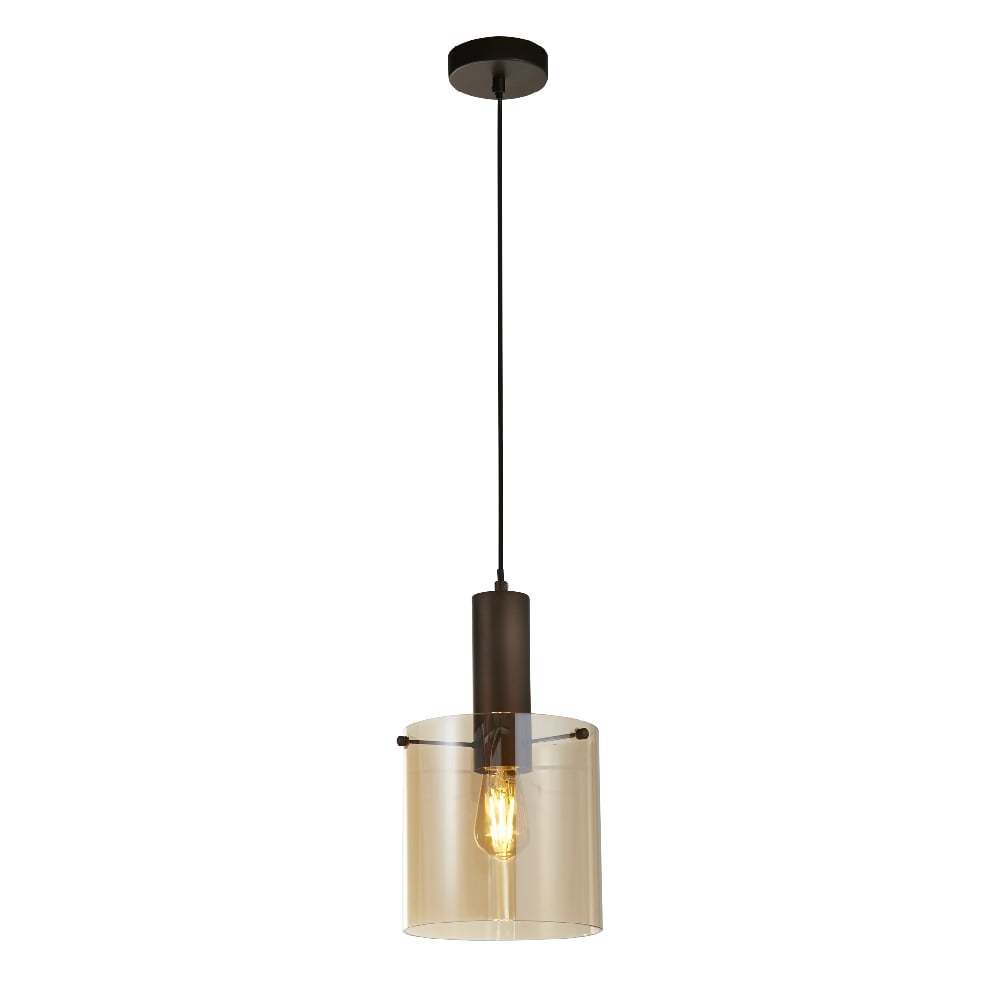 Product photograph of Sweden Amber Glass Pendant Light In Mocha from Furniture in Fashion