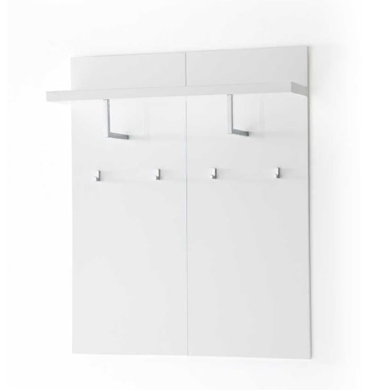 Product photograph of Sydney Wide Wall Mounted Hallway Storage In High Gloss White from Furniture in Fashion