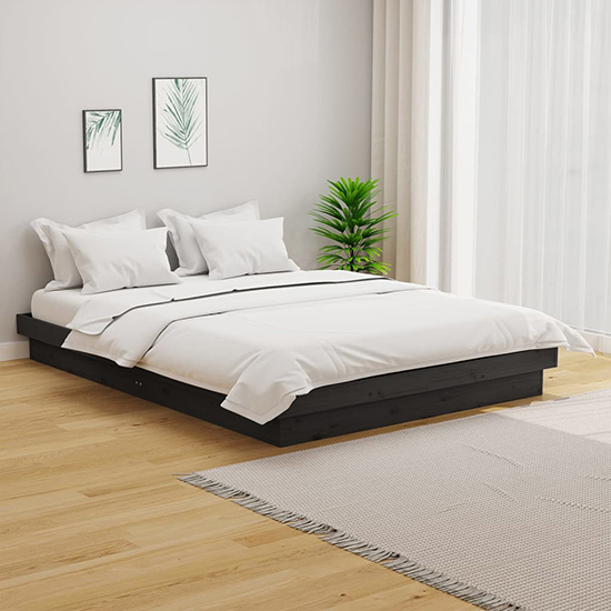 Product photograph of Tassilo Solid Pinewood Small Double Bed In Grey from Furniture in Fashion