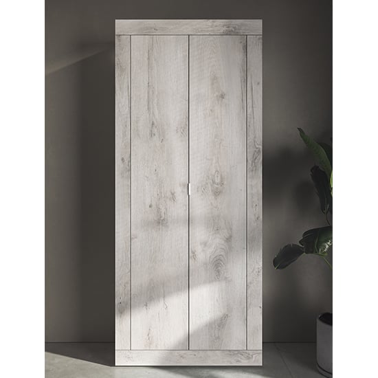 Read more about Taylor wooden wardrobe with 2 doors in white oak pinie