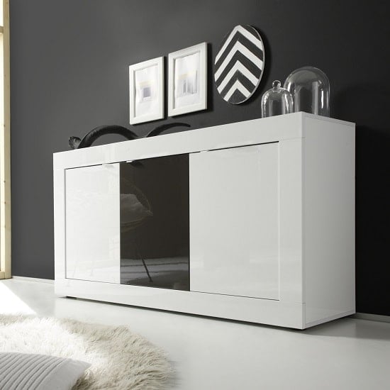 Read more about Taylor modern sideboard in white and anthracite high gloss