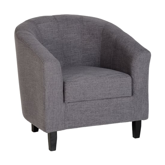 Read more about Trinkal fabric upholstered tub chair in grey
