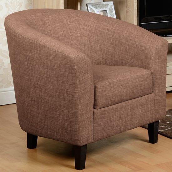 Read more about Trinkal fabric upholstered tub chair in sand