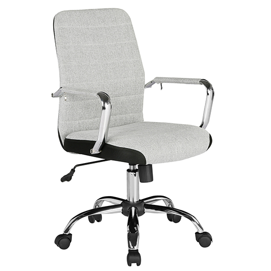 Product photograph of Tempo High Back Fabric Home And Office Chair In Grey from Furniture in Fashion