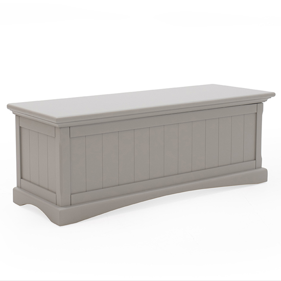 Photo of Ternary wooden blanket box in grey