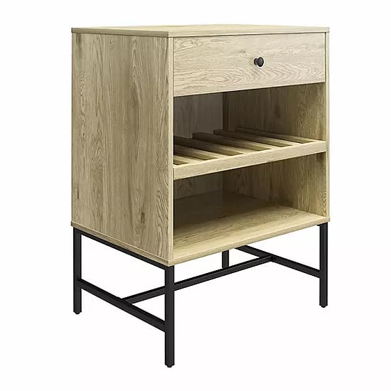 Product photograph of Terrell Wooden End Table With 1 Drawer In Linseed Oak from Furniture in Fashion