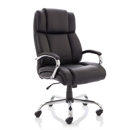 Product photograph of Texas Hd Leather Executive Office Chair In Black from Furniture in Fashion