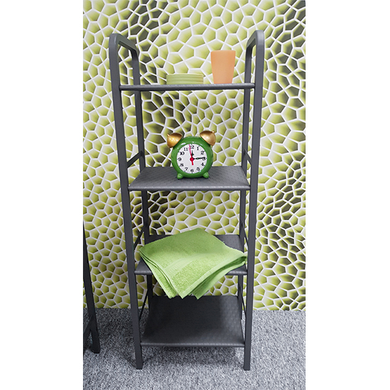 Product photograph of Thibodaux Metal 4 Tier Shelving Unit In Grey from Furniture in Fashion