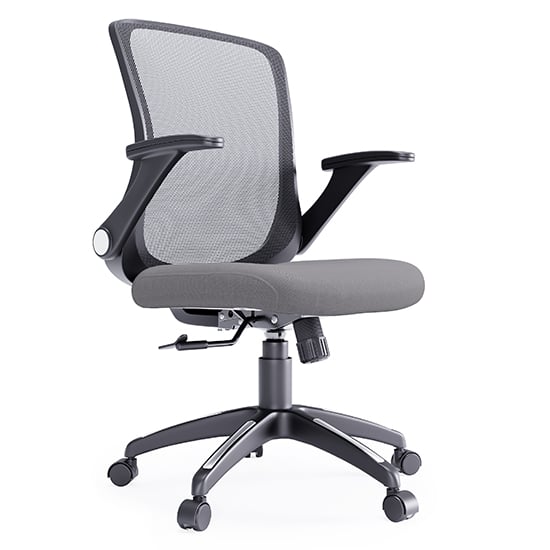 Product photograph of Towcester Mesh Fabric Home And Office Chair In Grey from Furniture in Fashion