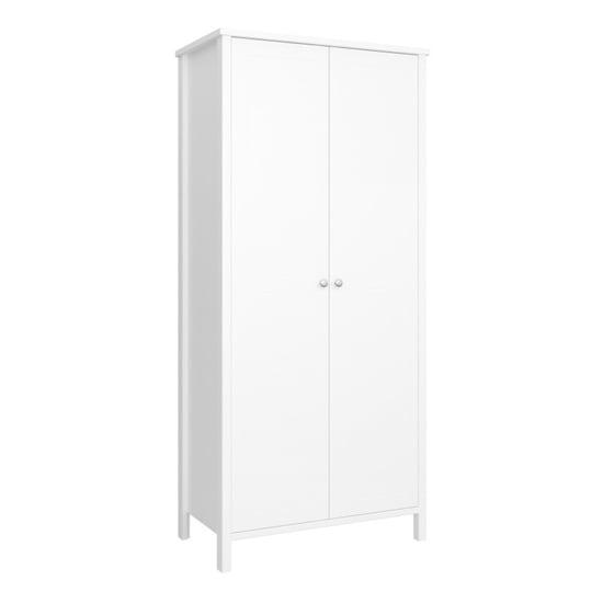 Read more about Trams wooden wardrobe with 2 doors in pure white