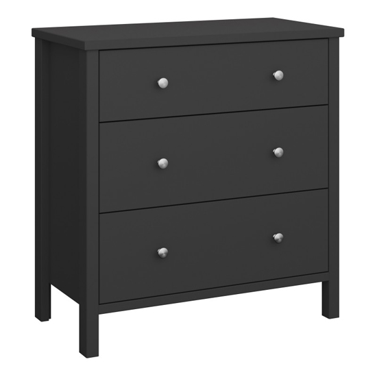 Read more about Trams wooden chest of 3 drawers in black