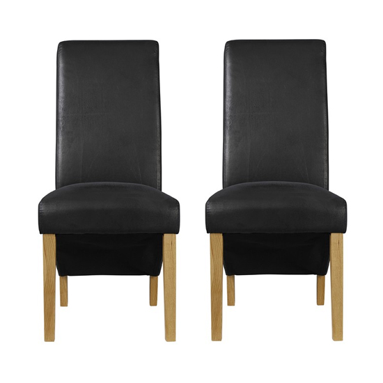 Product photograph of Turnberry Black Finish Dining Chairs In Pair from Furniture in Fashion