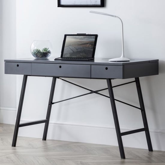 Photo of Taliessa wooden laptop desk in grey
