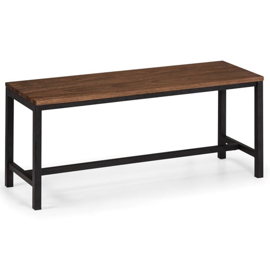Product photograph of Tacita Rectangular Wooden Dining Bench In Walnut from Furniture in Fashion