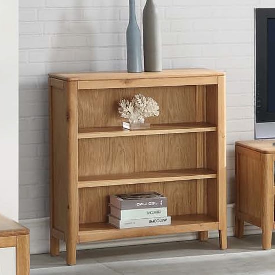 View Trimble low bookcase in oak with 2 shelves