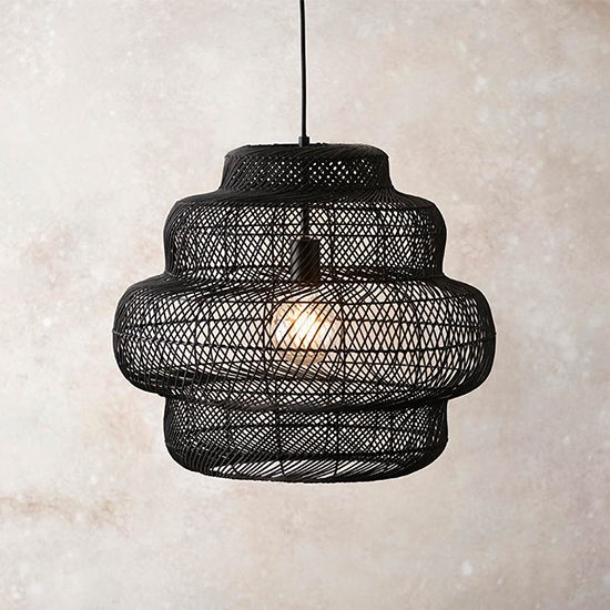 Read more about Tulsa rattan basket shade ceiling pendant light in natural