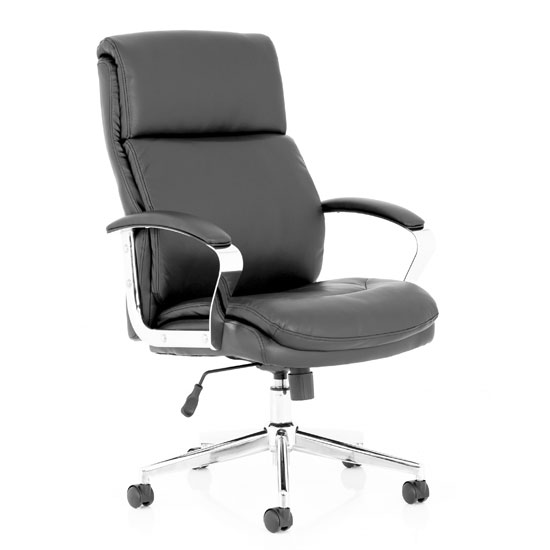Product photograph of Tunis Leather Executive Office Chair In Black from Furniture in Fashion